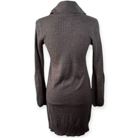 EVEN GRAY COWL-NECK SWEATER DRESS SZ.M EUC. - Picture 4 of 5
